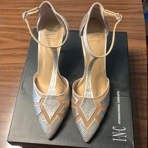 INC Karsynf Beige bling heels